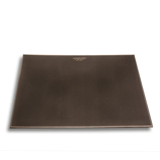 Sottomano monospecchio in pelle rigenerata "Brown Desk" A.G Spalding & Bros