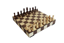 Carica l'immagine nel visualizzatore di Gallery, Scacchiera con contenitore con scacchi in legno di acacia "Minimal"