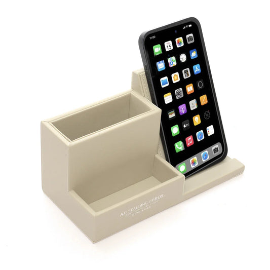 Portapenne/Telefono in pelle rigenerata "Off White Desk" A.G. Spalding & Bros