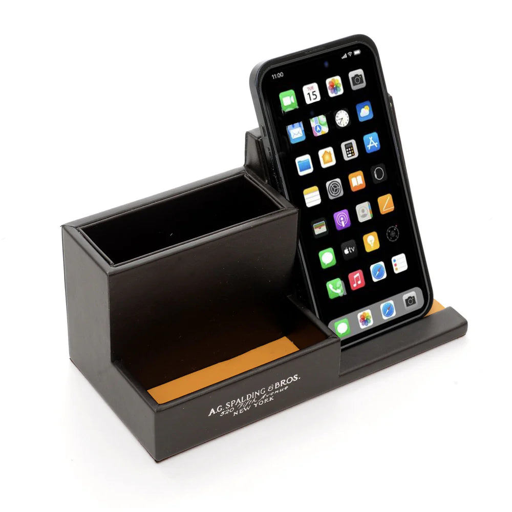 Portapenne/Telefono in pelle rigenerata "Brown Desk" A.G. Spalding & Bros