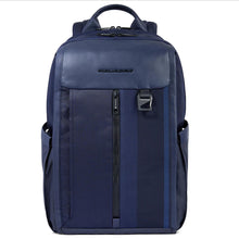 Carica l'immagine nel visualizzatore di Gallery, Zaino portapc 15,6" in tessuto e pelle con cinghia pettorale "Steve" Piquadro