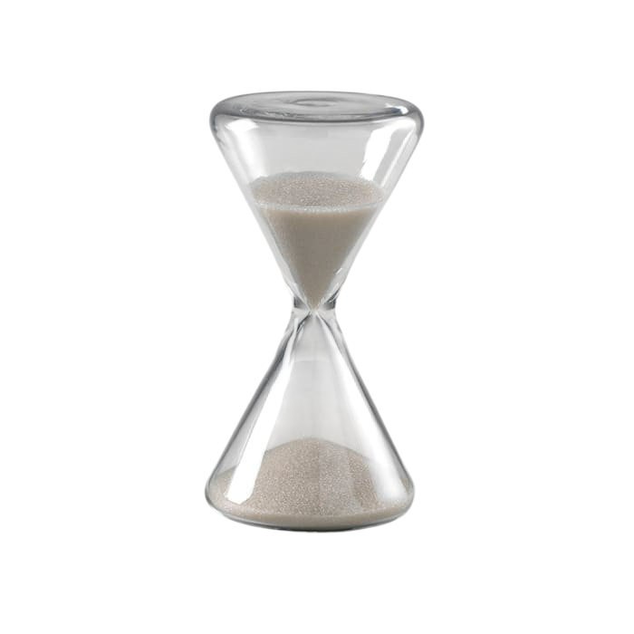 Clessidra conica in vetro da 5 minuti