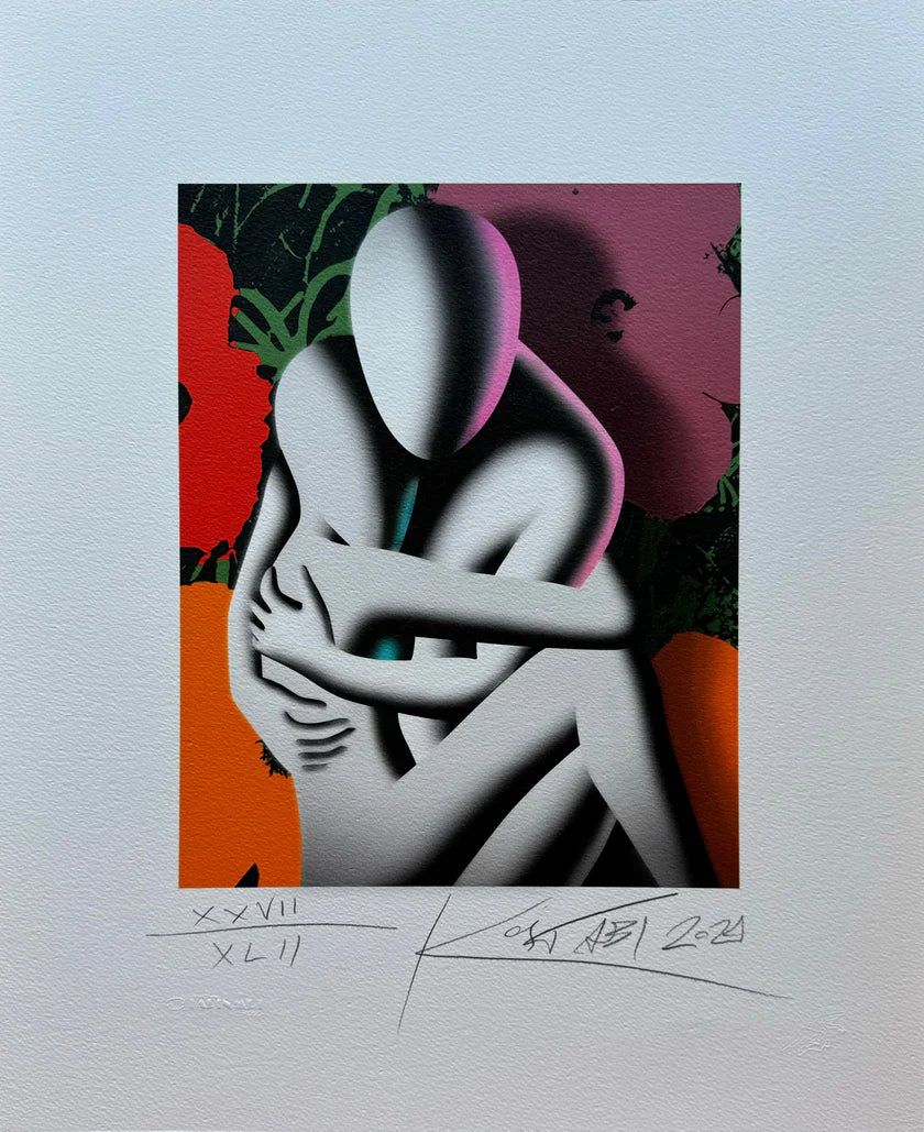 Grafica di Mark Kostabi:"Blossoming desire"