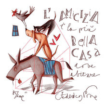 Carica l'immagine nel visualizzatore di Gallery, Grafica di Federica Porro: "L'amicizia è la più bella casa dove abitare"