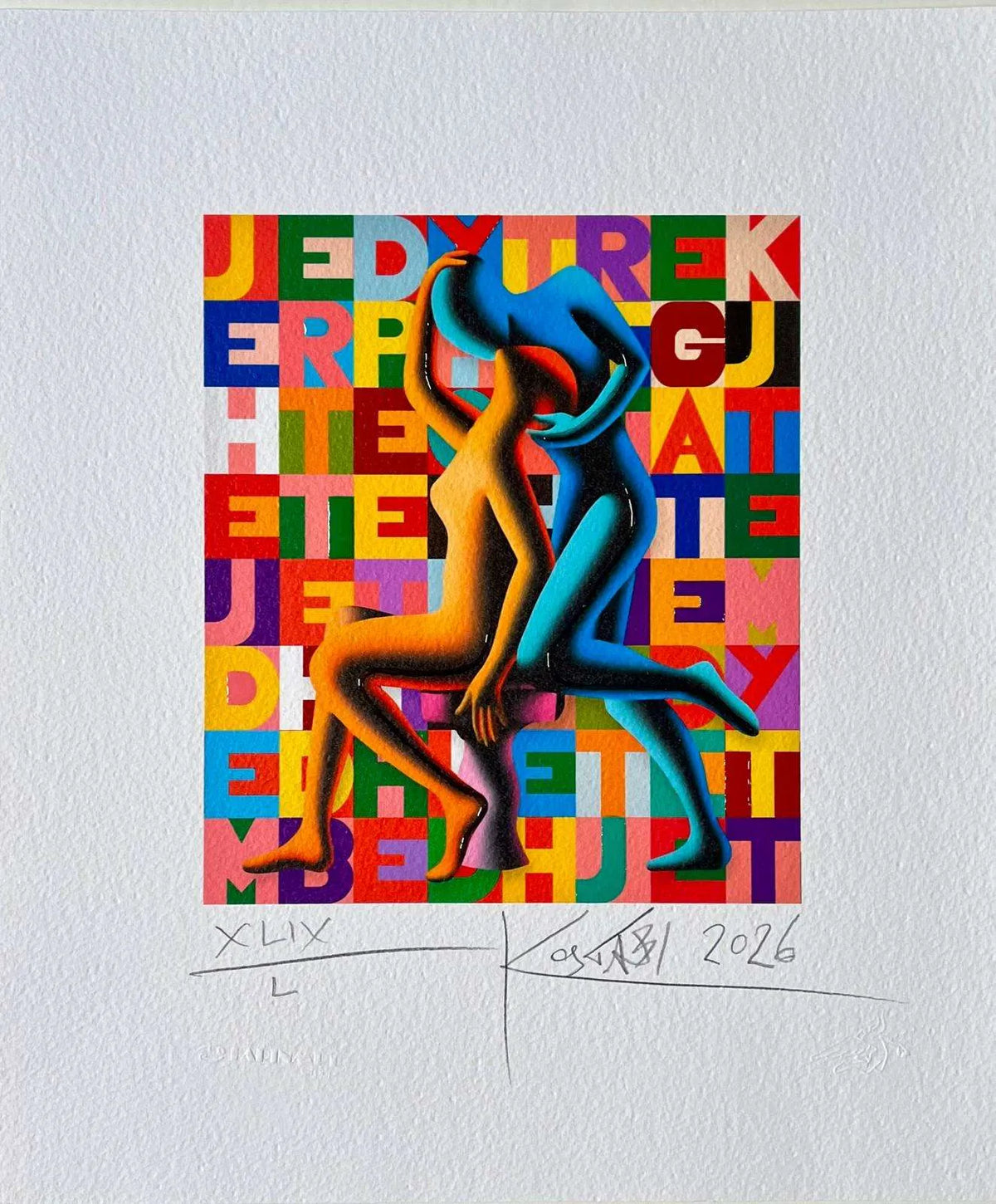 Grafica di Mark Kostabi: "Letters of desire"