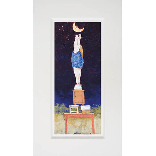 Grafica incorniciata di Lisandro Rota "L'inafferrabile luna"