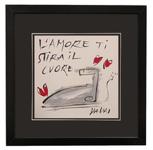 Carica l'immagine nel visualizzatore di Gallery, Opera unica tecnica mista di Wallas: "L'amore ti stira il cuore"