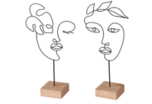 Carica l'immagine nel visualizzatore di Gallery, Decorazione in metallo e legno "Viso Blatania" Boltze