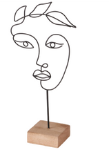 Carica l'immagine nel visualizzatore di Gallery, Decorazione in metallo e legno "Viso Blatania" Boltze