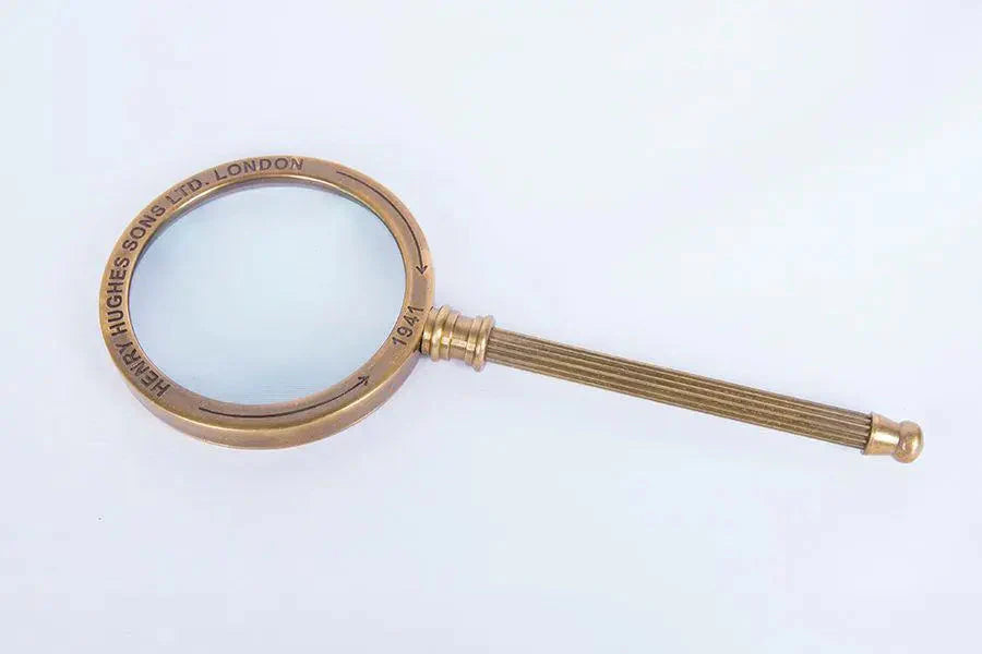 Lente di ingrandimento in ottone replica museale "Henry & Son"