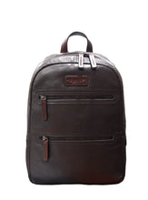 Carica l'immagine nel visualizzatore di Gallery, Zaino portacomputer 14" in pelle con astuccio rimovibile "Medium New York" A.G. Spalding & Bros testa di moro