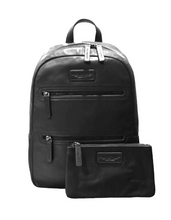 Carica l'immagine nel visualizzatore di Gallery, Zaino portacomputer 15.6" in pelle con astuccio rimovibile "Large New York" A.G. Spalding & Bros nero
