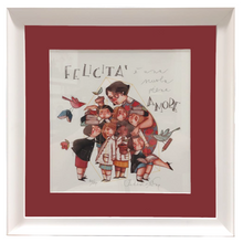 Carica l'immagine nel visualizzatore di Gallery, Grafica incorniciata di Federica Porro "Felicità è una scuola piena di amore"
