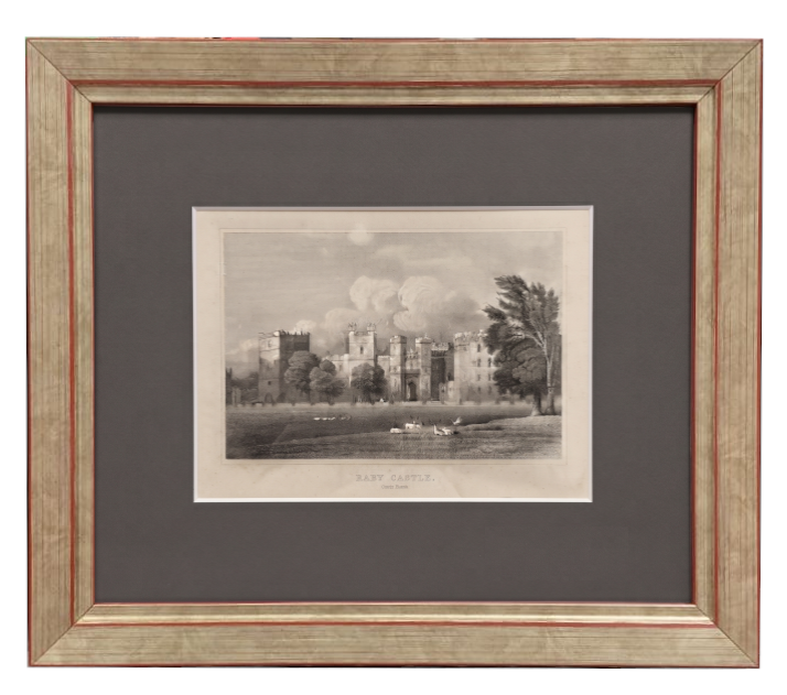 Incisione su acciaio del 1829 "Raby Castle" da "Seats, mansions, castles and co., of noblemen. gentlemen and co, in England, Wales, Scotland and Ireland"
