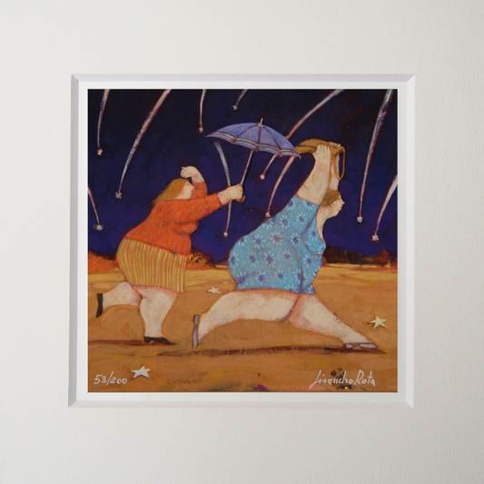 Grafica incorniciata di Lisandro Rota "Piovono desideri"