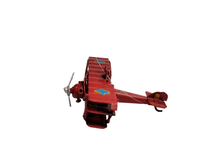 Carica l'immagine nel visualizzatore di Gallery, Mini modellino di aereo in latta dipinta rosso