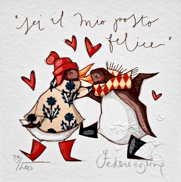 Grafica di Federica Porro: "Sei il mio posto felice"