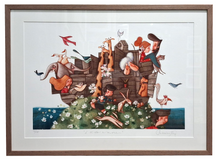 Carica l'immagine nel visualizzatore di Gallery, Grafica incorniciata di Federica Porro "E' stato amore"