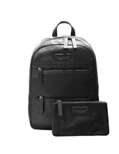 Carica l'immagine nel visualizzatore di Gallery, Zaino portacomputer 14" in pelle con astuccio rimovibile "Medium New York" A.G. Spalding & Bros nero