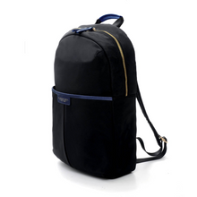 Carica l'immagine nel visualizzatore di Gallery, Zaino porta computer 14" in tessuto e pelle stampa rettile "Sarah" A.G. Spalding & Bros blu