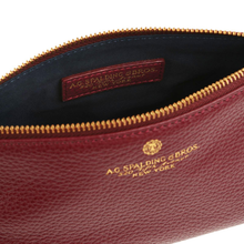 Carica l'immagine nel visualizzatore di Gallery, Pochette in pelle Tiffany A. G. Spalding & Bros rosso bordeaux