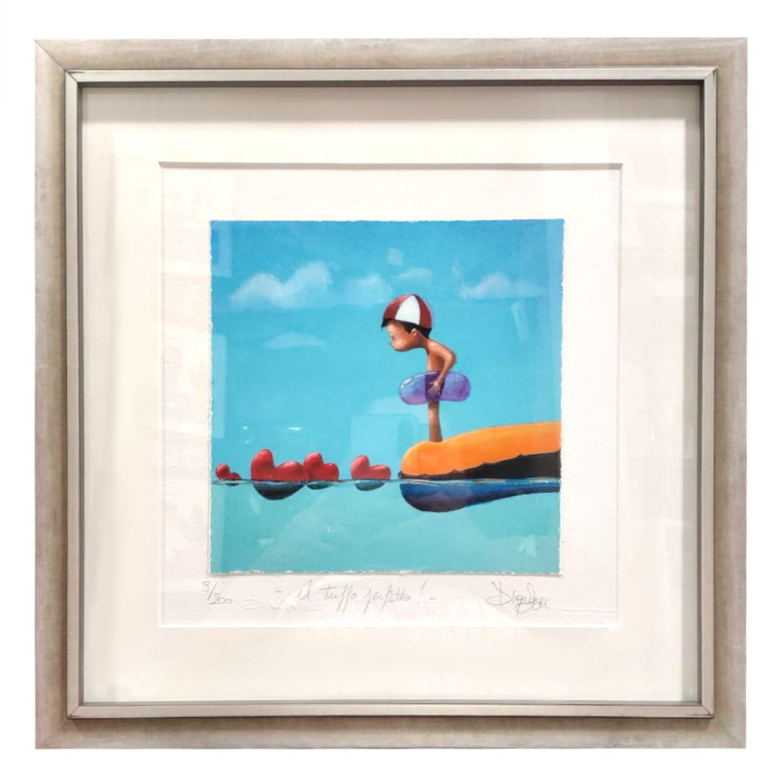 Grafica incorniciata di Diego Santini "Il tuffo perfetto!"