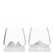 Carica l'immagine nel visualizzatore di Gallery, Set due bicchieri da whisky "Topographic: Grand Canyon e Mattehorn"