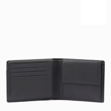 Carica l'immagine nel visualizzatore di Gallery, Portafoglio piccolo in tessuto e pelle con porta spicci e portabadge "Wollem" Piquadro