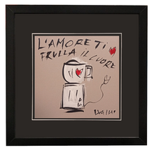 Carica l'immagine nel visualizzatore di Gallery, Opera unica tecnica mista di Wallas: "L'amore ti frulla il cuore"