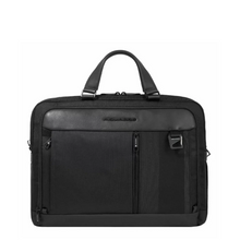 Carica l'immagine nel visualizzatore di Gallery, Cartella a due manici portapc 15,6" in tessuto e pelle Piquadro