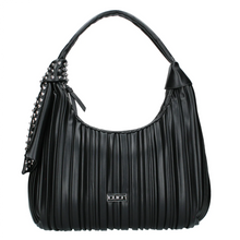 Carica l'immagine nel visualizzatore di Gallery, Borsa a spalla in ecopelle plissè con fiocco borchiato "Cult"