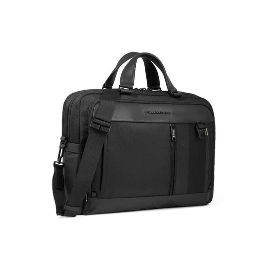 Cartella a due manici portapc 15,6" in tessuto e pelle Piquadro