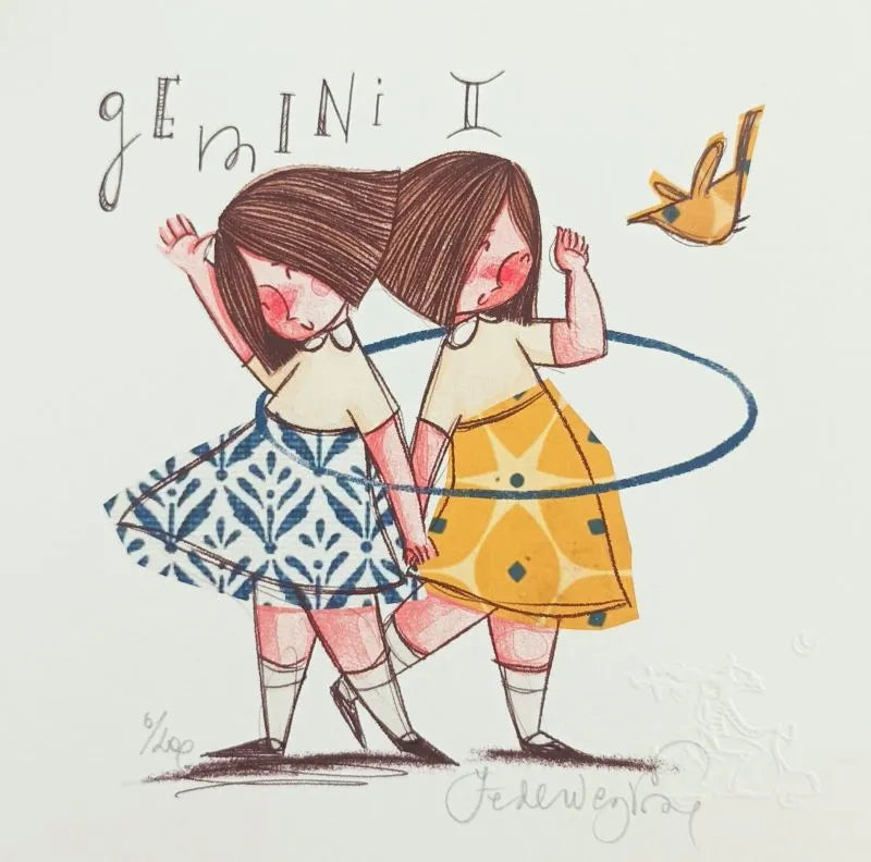 Grafica di Federica Porro "Gemelli" (lui/lei)