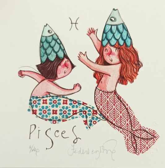 Grafica di Federica Porro "Pesci" (lui/lei)