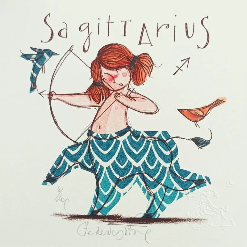 Grafica di Federica Porro "Sagittario" (lui/lei)