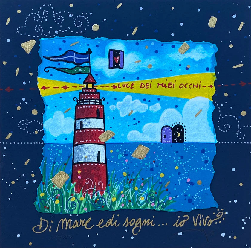 Grafica di Andrea Agostini "Di mare e di sogni...io vivo"