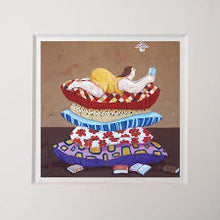 Carica l'immagine nel visualizzatore di Gallery, Grafica incorniciata di Lisandro Rota "Lettura comoda"