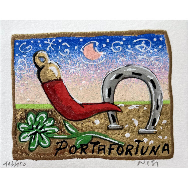 Grafica di Leo Nisi: "Portafortuna"