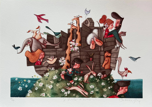 Grafica incorniciata di Federica Porro "E' stato amore"
