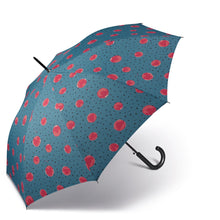 Carica l'immagine nel visualizzatore di Gallery, Ombrello lungo "Long Aqua Dots" Happy Rain carta da zucchero e fucsia