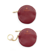 Carica l'immagine nel visualizzatore di Gallery, Portachiavi rotondo in pelle Tiffany A. G. Spalding & Bros rosso