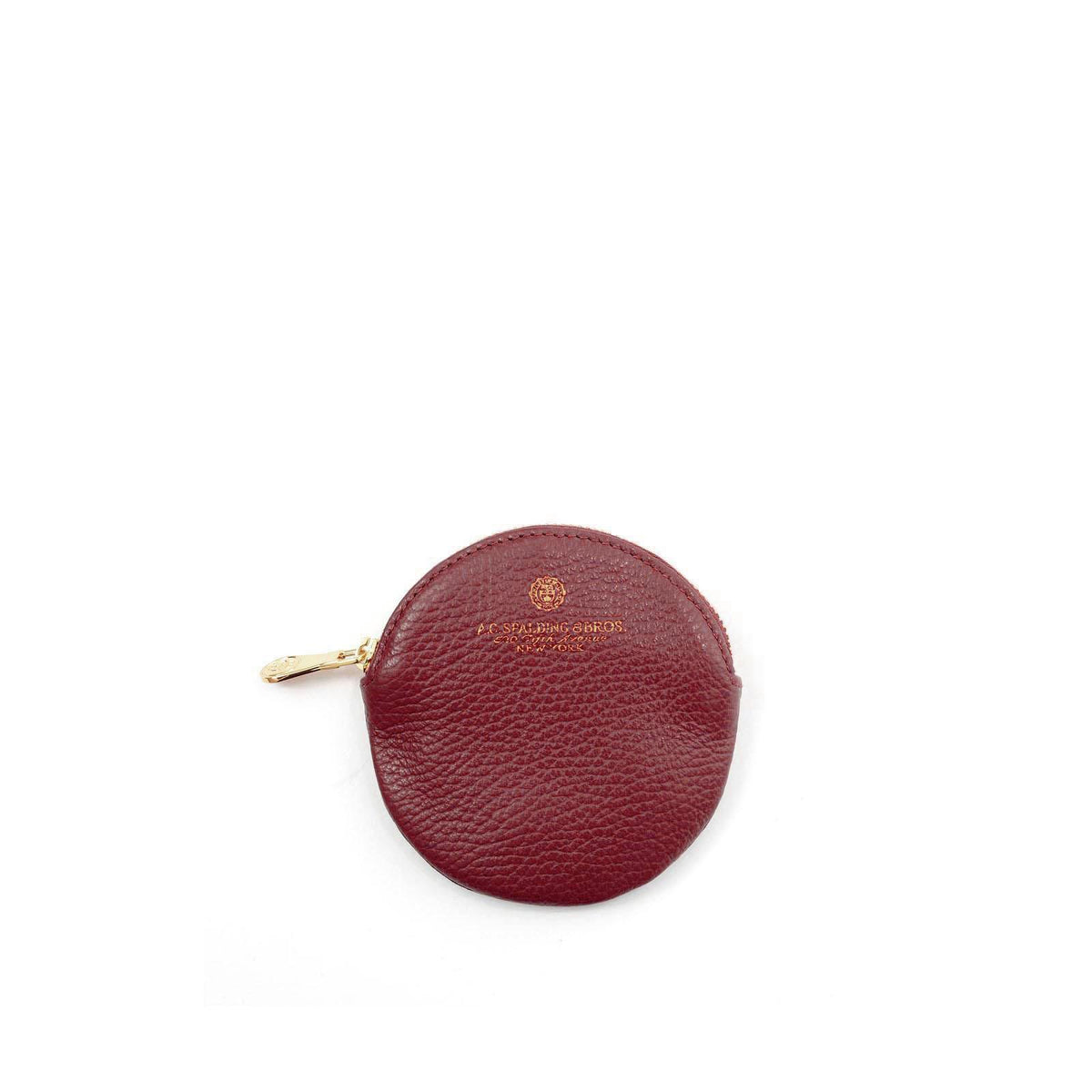 Portachiavi rotondo in pelle Tiffany A. G. Spalding & Bros rosso