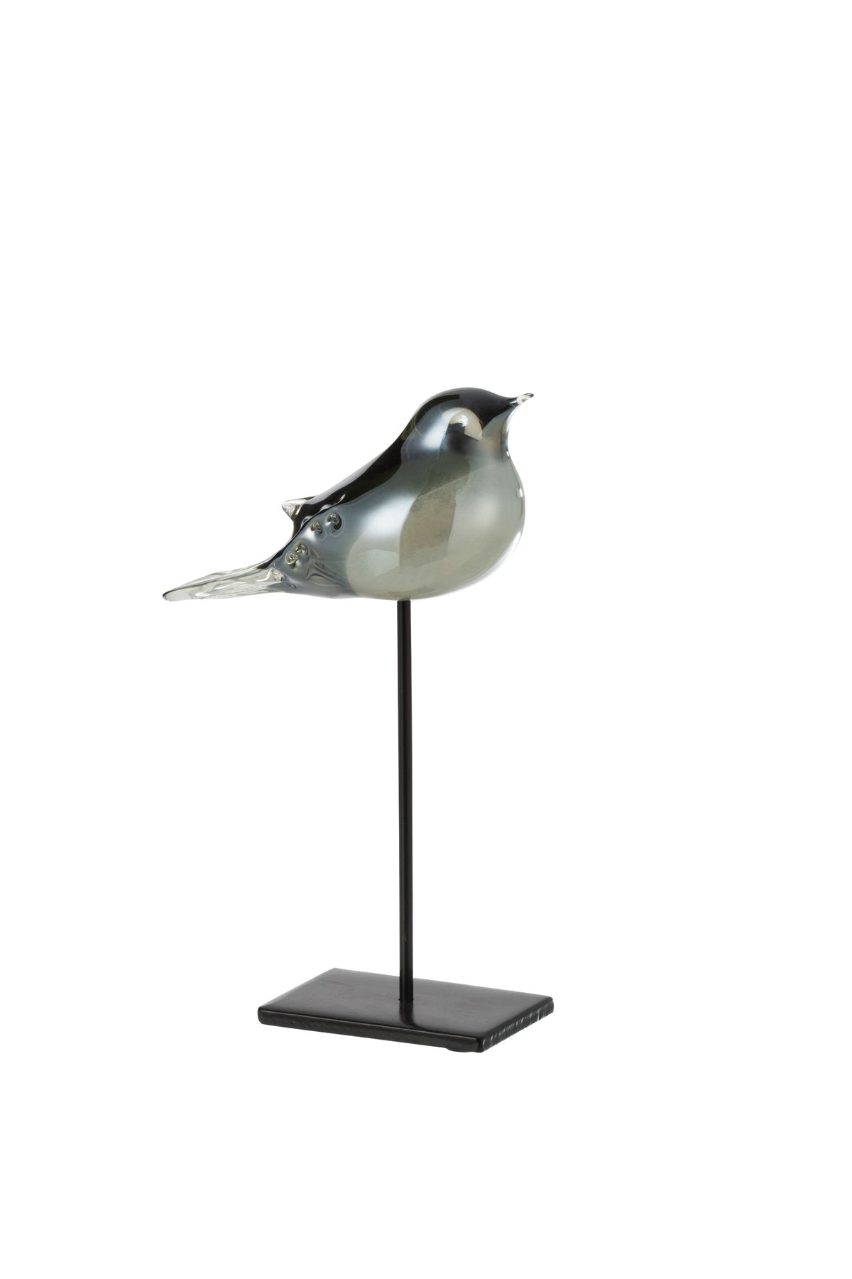 Scultura in vetro "Uccellino" su piedistallo