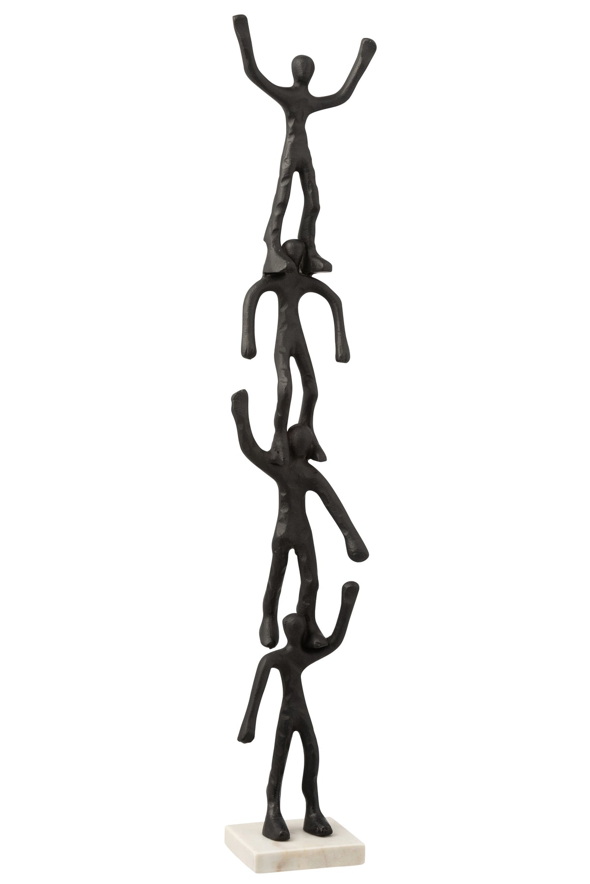Scultura in metallo e marmo "Insieme tocchiamo il cielo"