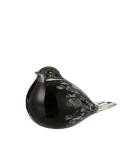 Carica l'immagine nel visualizzatore di Gallery, Scultura in vetro nero "Uccellino" nero gradiente