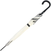 Carica l'immagine nel visualizzatore di Gallery, Ombrello lungo con apertura automatica "Easymatic: Sunflower" Pierre Cardin bianco con bordo nero