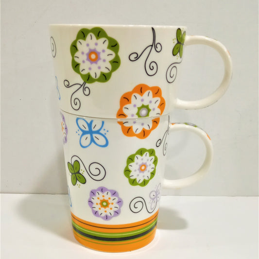Set due tazze con scatola in latta