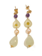 Carica l'immagine nel visualizzatore di Gallery, Orecchini pendenti in pietre naturali verde acqua "Confuorti Gioielli"