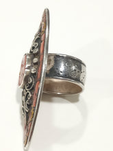 Carica l'immagine nel visualizzatore di Gallery, Anello in argento mosaico di pietre rosse