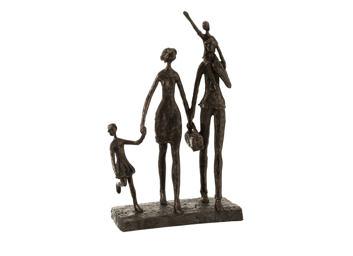 Scultura in resina "Passeggiata in famiglia"